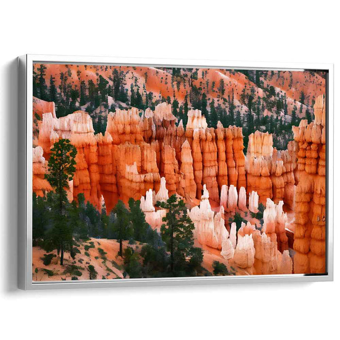 Ethereal Desert Symphony: Majestic Bryce Canyon Landscape Canvas Art