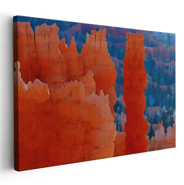 Fiery Spires at Dusk: Dramatic Landscape Canvas Art