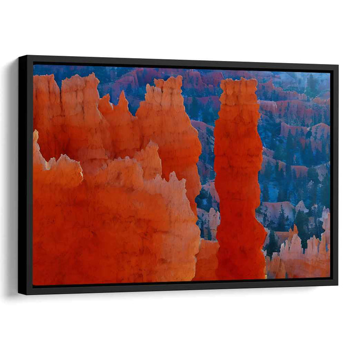 Fiery Spires at Dusk: Dramatic Landscape Canvas Art