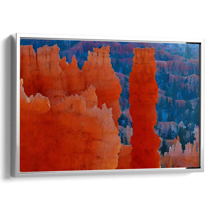 Fiery Spires at Dusk: Dramatic Landscape Canvas Art