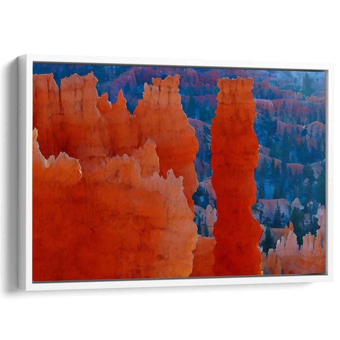 Fiery Spires at Dusk: Dramatic Landscape Canvas Art