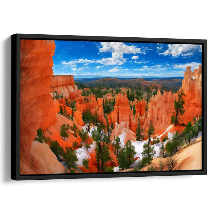 Sandswept Prism Symphony: Vibrant Landscape Canvas Art of Sandstone Spires