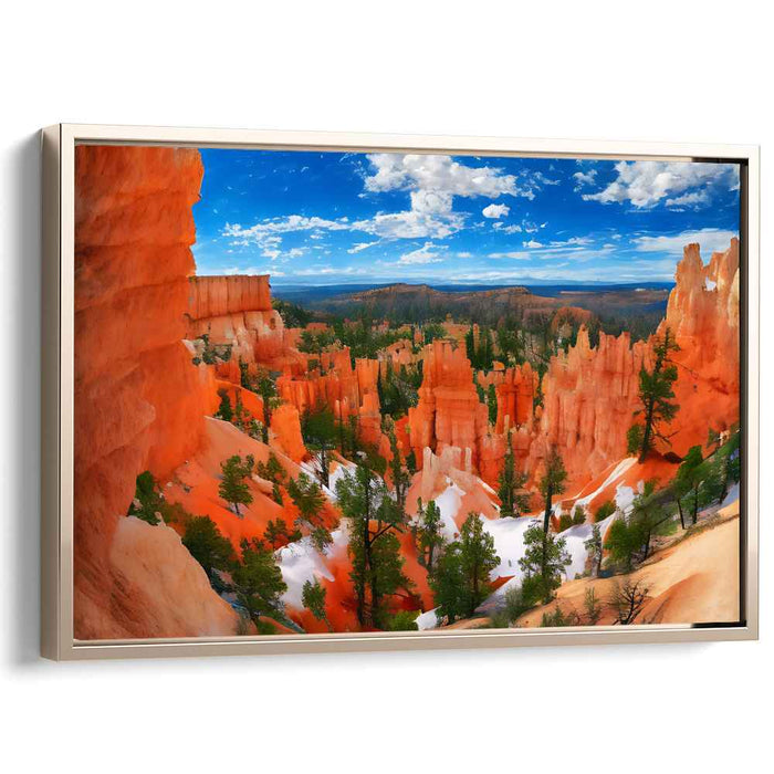 Sandswept Prism Symphony: Vibrant Landscape Canvas Art of Sandstone Spires