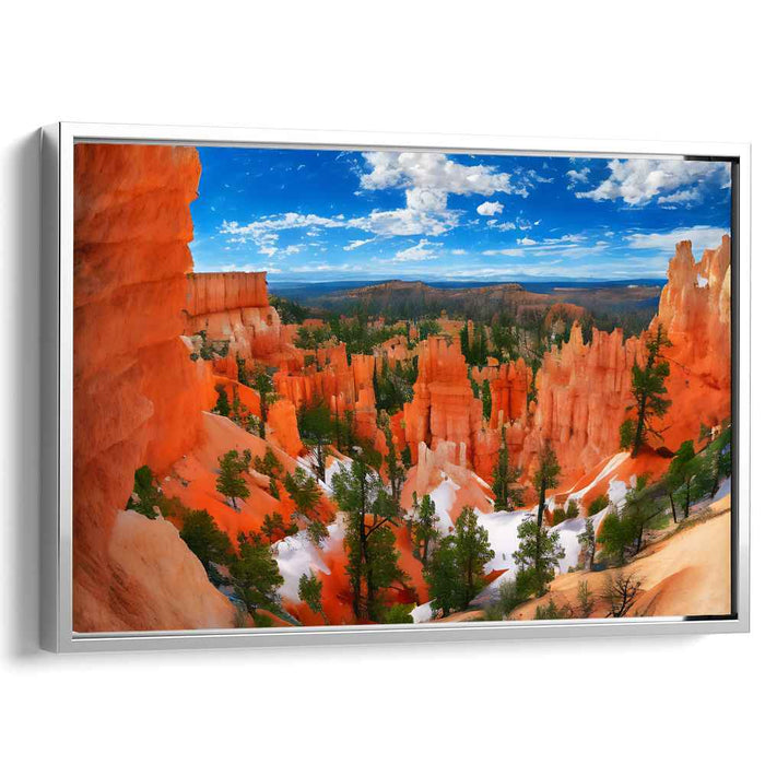 Sandswept Prism Symphony: Vibrant Landscape Canvas Art of Sandstone Spires