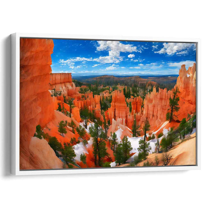 Sandswept Prism Symphony: Vibrant Landscape Canvas Art of Sandstone Spires