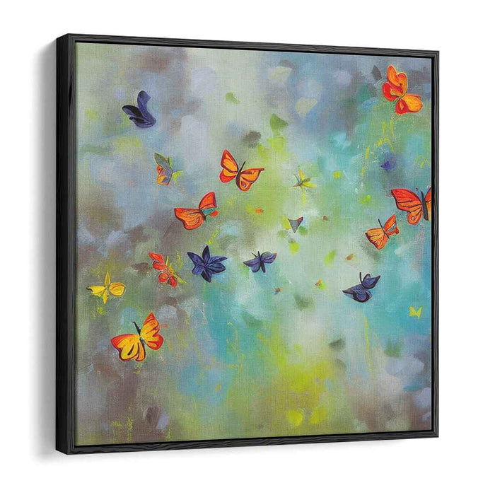 Dreamy Canvas Butterfly Waltz: Vibrant Butterfly Dance on Dreamy Canvas