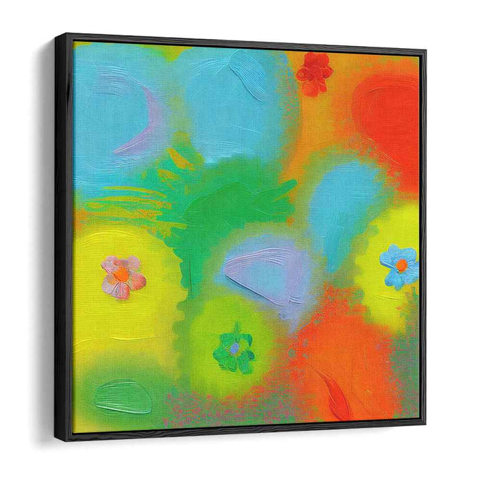 Floral Muse Fusion: Abstract Floral Expressionist Canvas Art Print