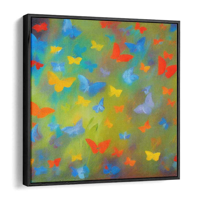 Whimsical Wings Parade: Colorful Butterfly Canvas Art Print