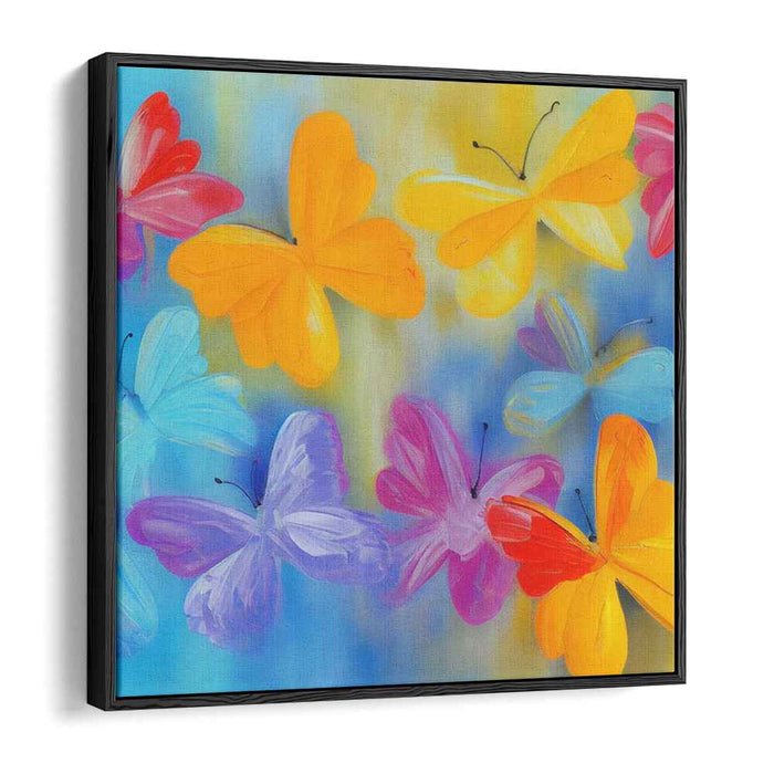 Fluttering Spectrum: Vibrant Butterfly Canvas Art Print