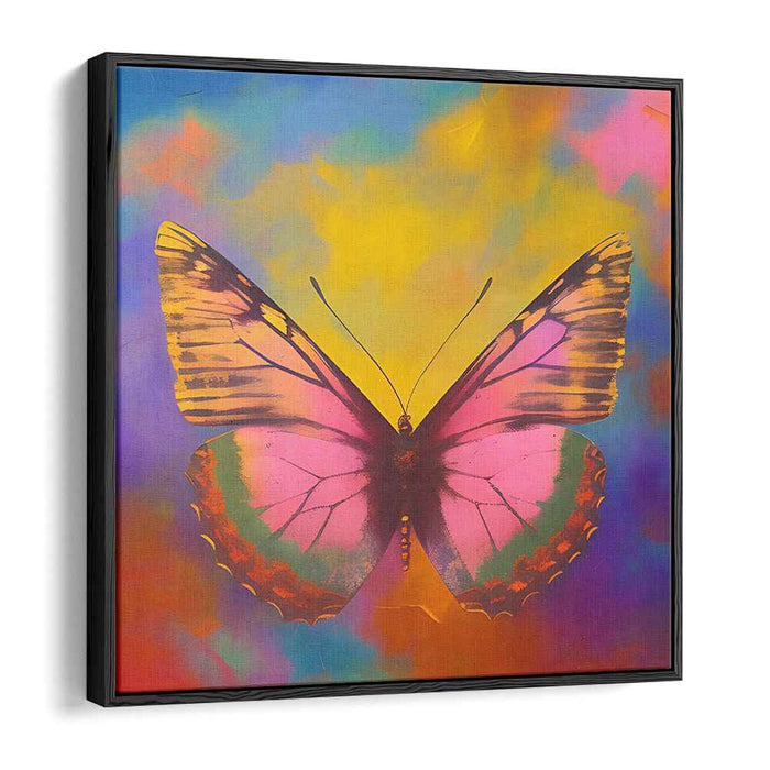 Butterfly Dreamscape Burst: Vibrant Butterfly Canvas Art Print