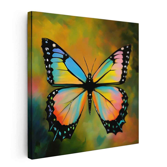 Ethereal Butterfly: Vibrant Nature-Inspired Canvas Art Print