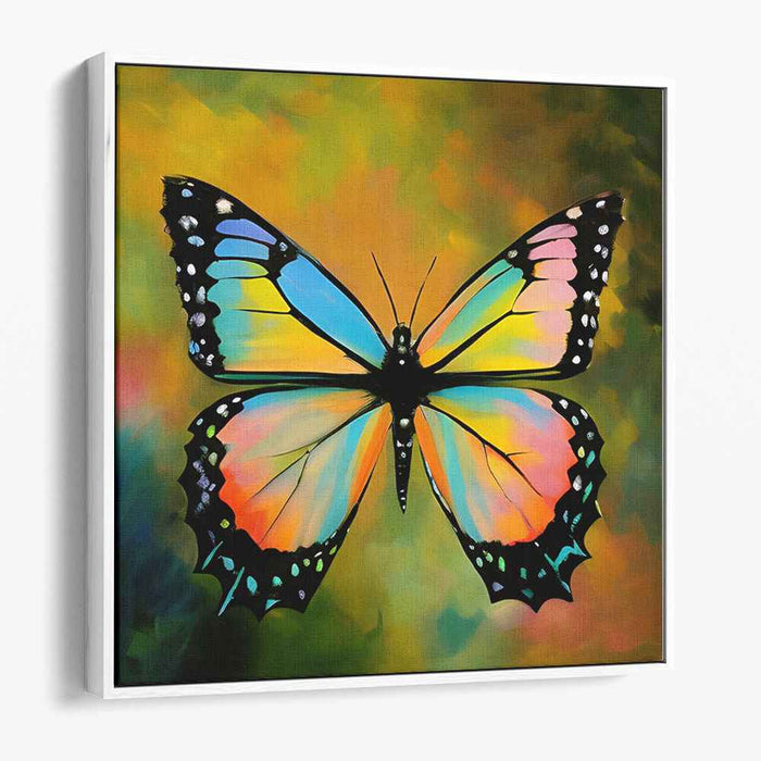 Ethereal Butterfly: Vibrant Nature-Inspired Canvas Art Print