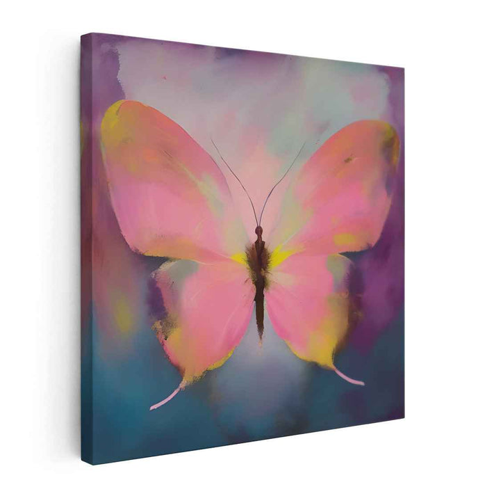 Enchanting Fluttering Dreamscapes: Majestic Butterfly in Dreamy Hues Canvas Art