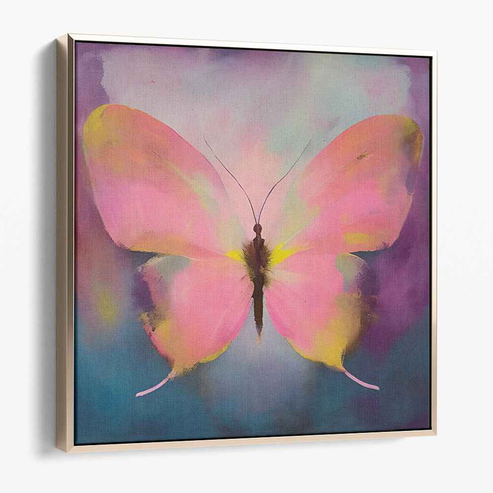 Enchanting Fluttering Dreamscapes: Majestic Butterfly in Dreamy Hues Canvas Art