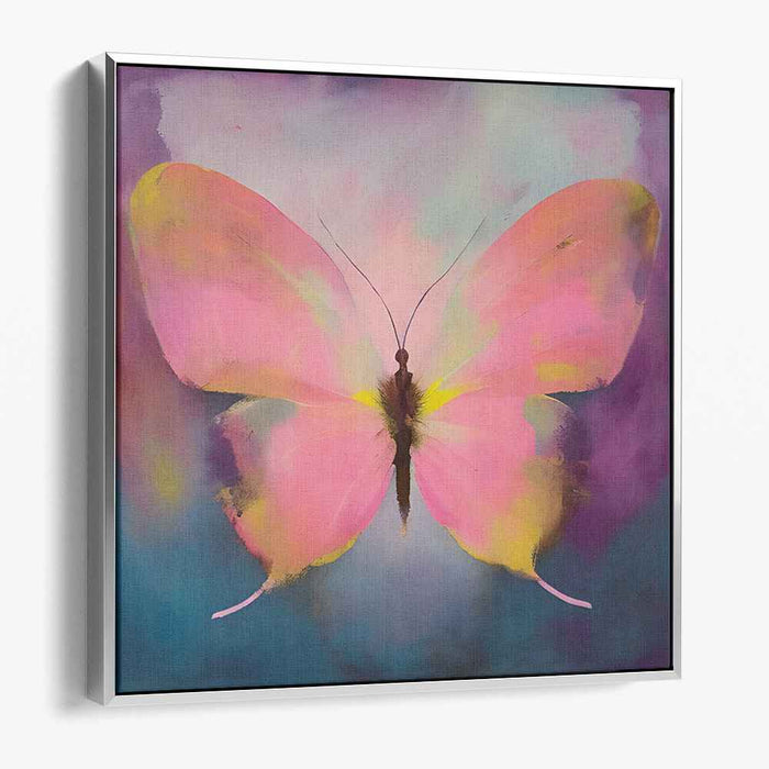 Enchanting Fluttering Dreamscapes: Majestic Butterfly in Dreamy Hues Canvas Art