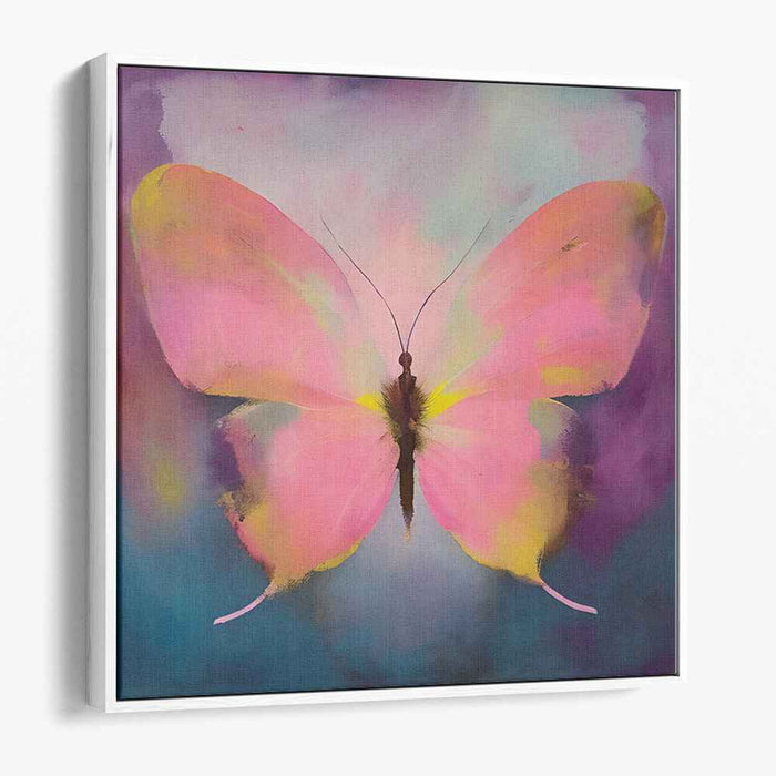 Enchanting Fluttering Dreamscapes: Majestic Butterfly in Dreamy Hues Canvas Art