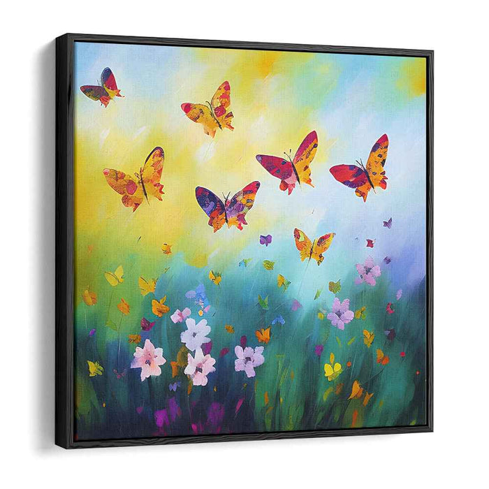 Butterfly Serenade: Vibrant Nature Canvas Art Print
