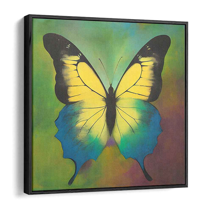 Fluttering Spectrum Symphony: Majestic Butterfly in Vivid Colors Canvas Art Print