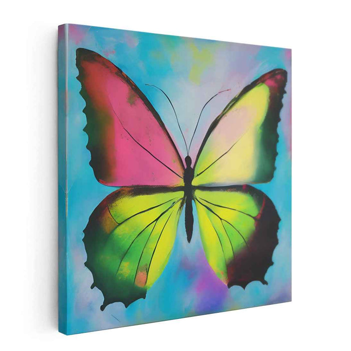 Radiant Metamorphosis: Colorful Butterfly Canvas Art