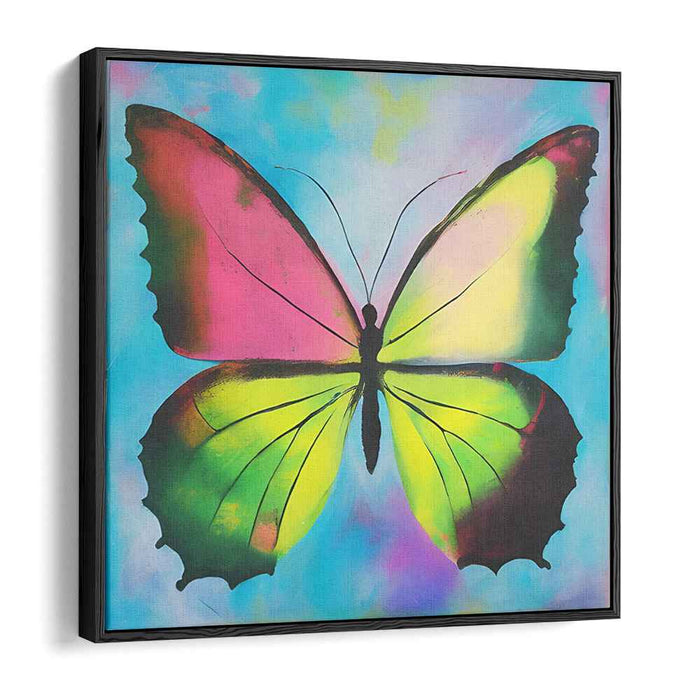 Radiant Metamorphosis: Colorful Butterfly Canvas Art