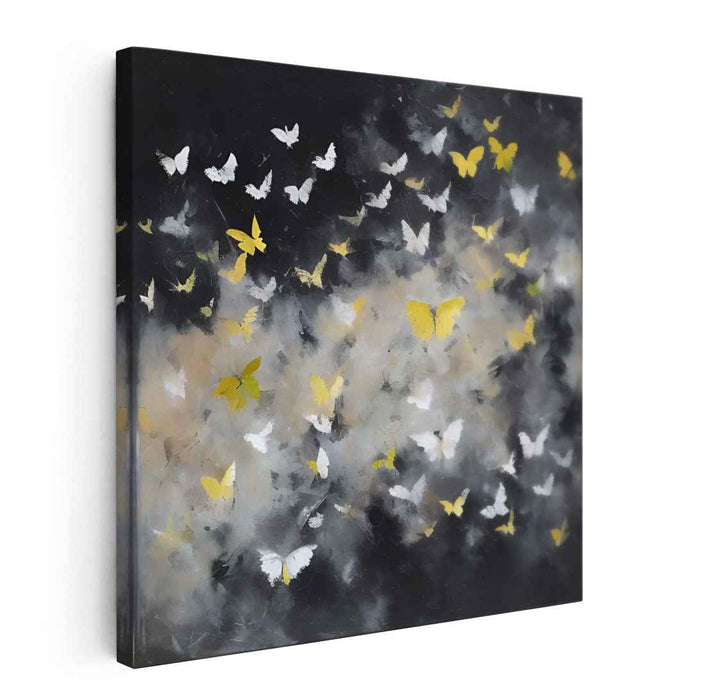 Fluttering Wings of Modernity: Contemporary Butterfly Canvas Art Print