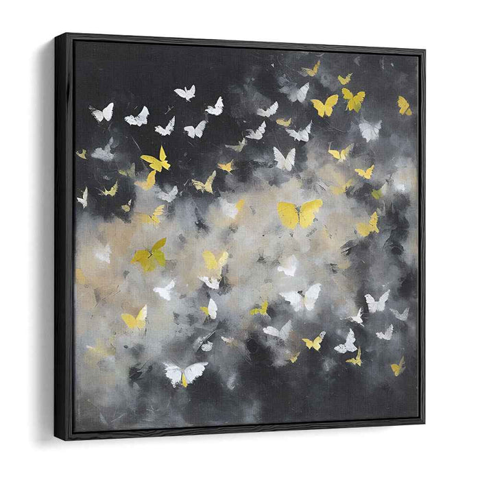 Fluttering Wings of Modernity: Contemporary Butterfly Canvas Art Print