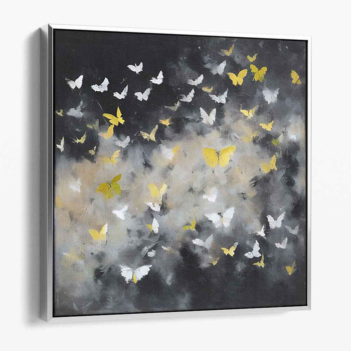 Fluttering Wings of Modernity: Contemporary Butterfly Canvas Art Print