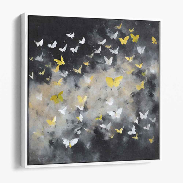 Fluttering Wings of Modernity: Contemporary Butterfly Canvas Art Print