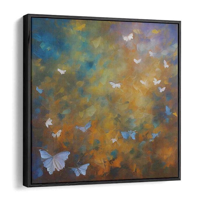 Whispers of Psychedelic Wings: Abstract Butterfly Dreamscape Canvas Art Print