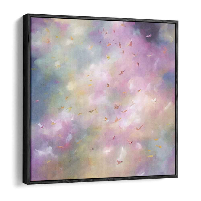 Whispers Among Cotton Candy Clouds: Dreamy Pastel Butterfly Canvas Art Print