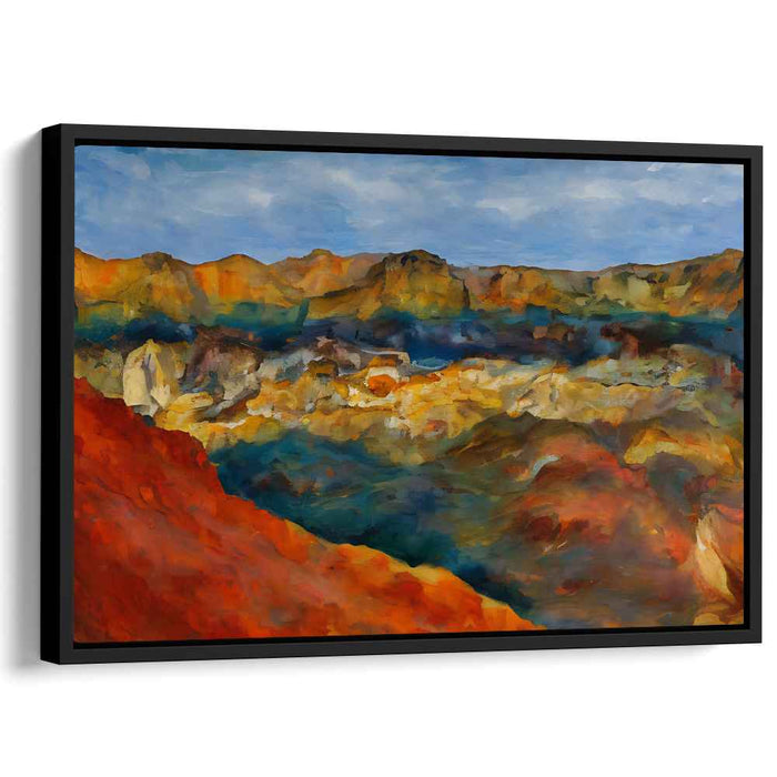 Fleeting Horizon Glow: Vibrant Landscape Canvas Art Print