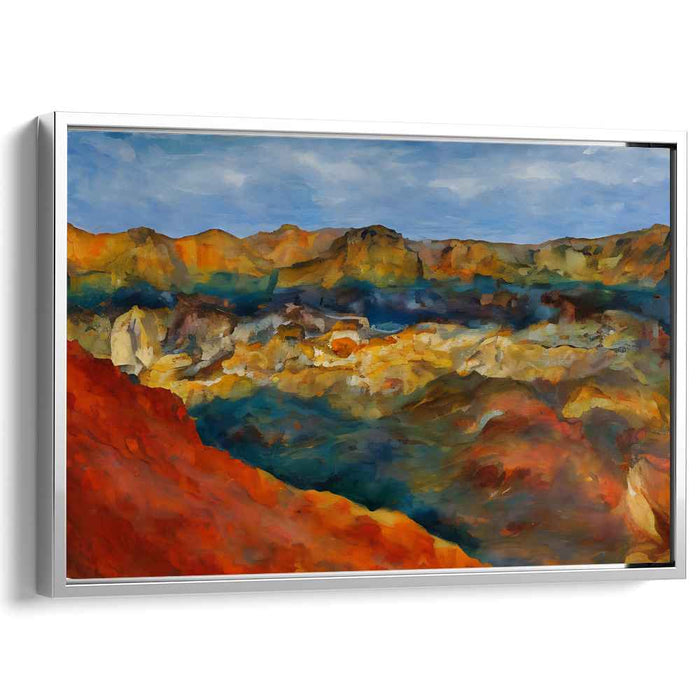 Fleeting Horizon Glow: Vibrant Landscape Canvas Art Print