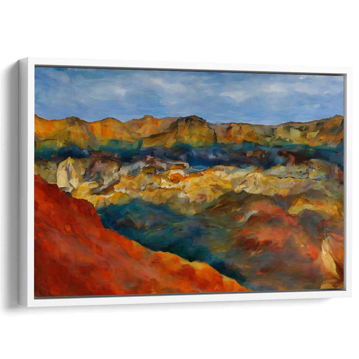 Fleeting Horizon Glow: Vibrant Landscape Canvas Art Print