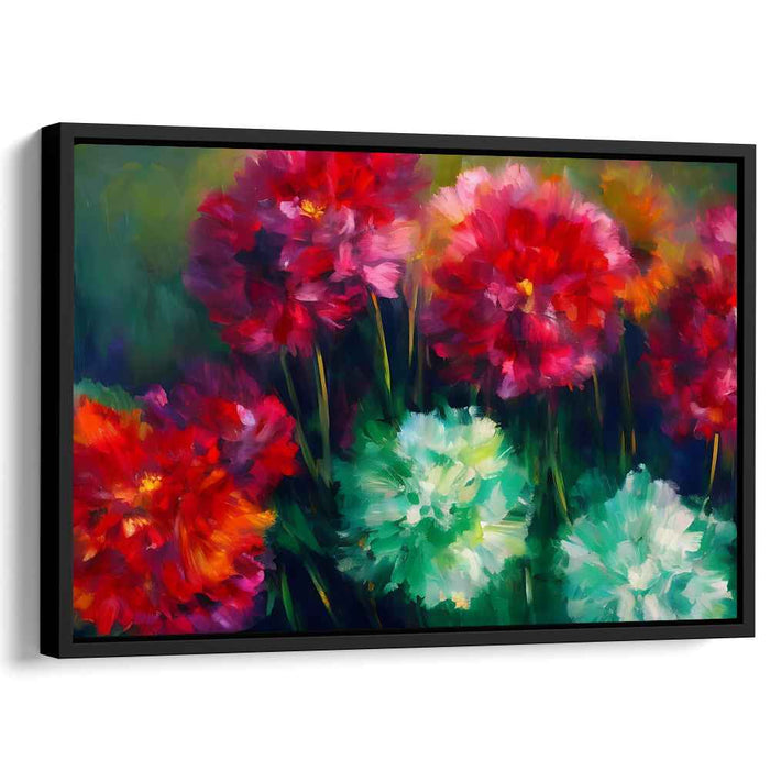 Blossom Enchantment Reverie: Vibrant Floral Impressionist Canvas Art
