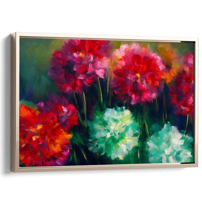 Blossom Enchantment Reverie: Vibrant Floral Impressionist Canvas Art