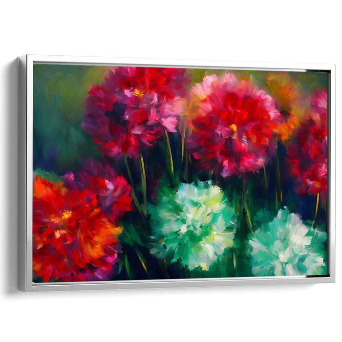 Blossom Enchantment Reverie: Vibrant Floral Impressionist Canvas Art