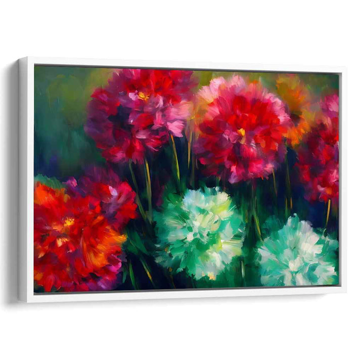 Blossom Enchantment Reverie: Vibrant Floral Impressionist Canvas Art