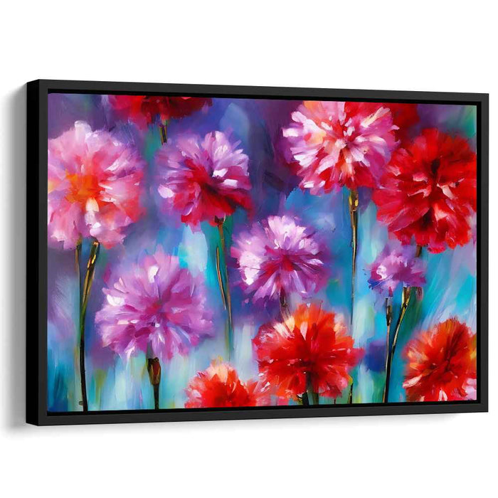 Floral Blast Canvas Burst: An Explosion of Colorful Floral Canvas Art Print