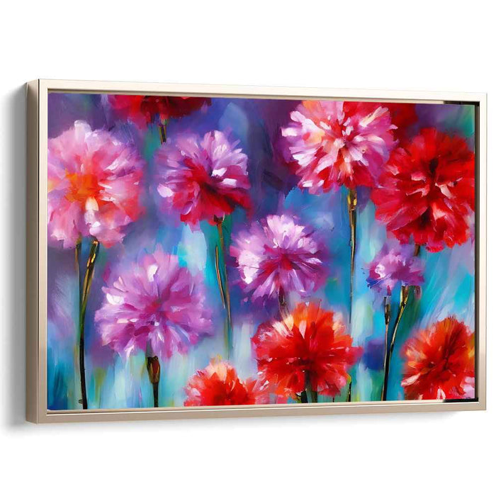 Floral Blast Canvas Burst: An Explosion of Colorful Floral Canvas Art Print