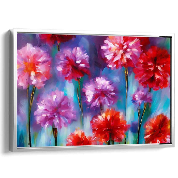 Floral Blast Canvas Burst: An Explosion of Colorful Floral Canvas Art Print