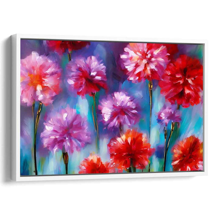Floral Blast Canvas Burst: An Explosion of Colorful Floral Canvas Art Print