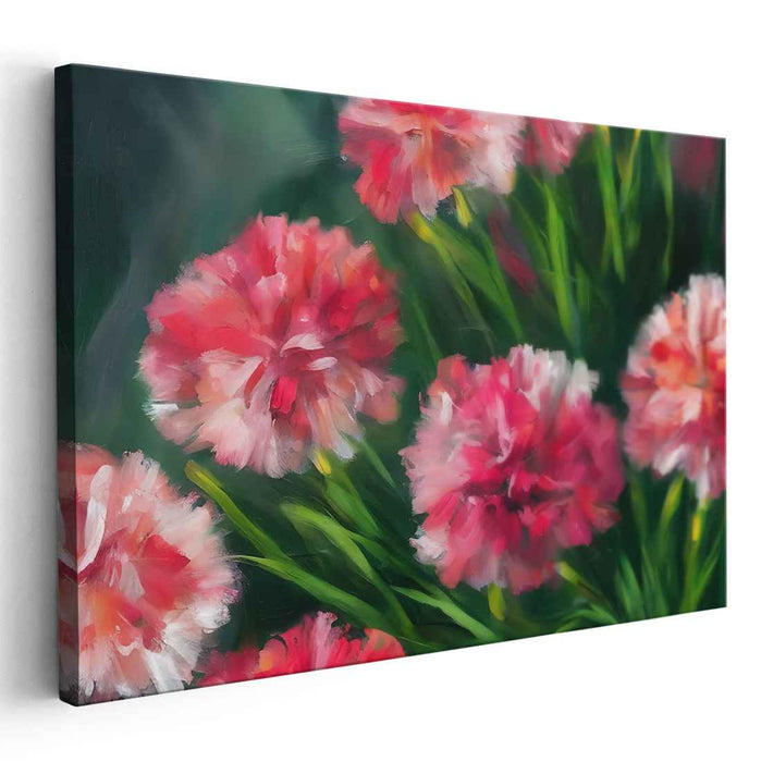 Blooming Melody Dances: Vibrant Impressionist Floral Canvas Art Print