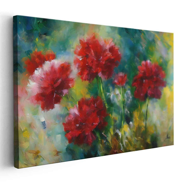 Botanical Echoes: Lush Floral Impressionist Canvas Art