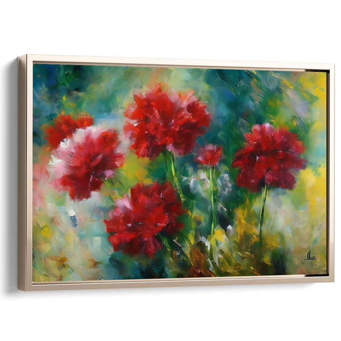 Botanical Echoes: Lush Floral Impressionist Canvas Art