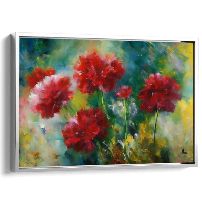 Botanical Echoes: Lush Floral Impressionist Canvas Art