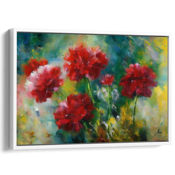 Botanical Echoes: Lush Floral Impressionist Canvas Art
