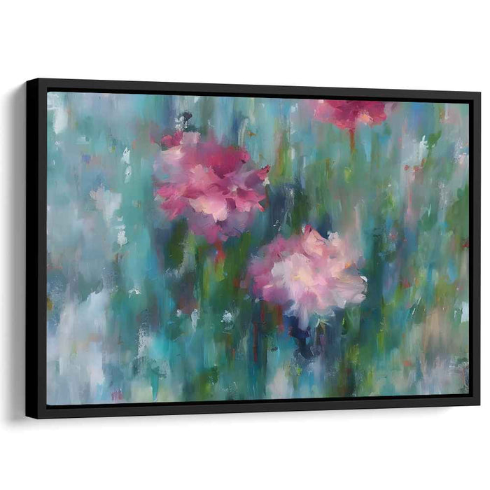 Tranquility in Petal Symphony: Tranquil Impressionist Floral Canvas Art