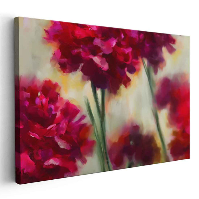 Abstracted Petals: Abstract Floral Canvas Art