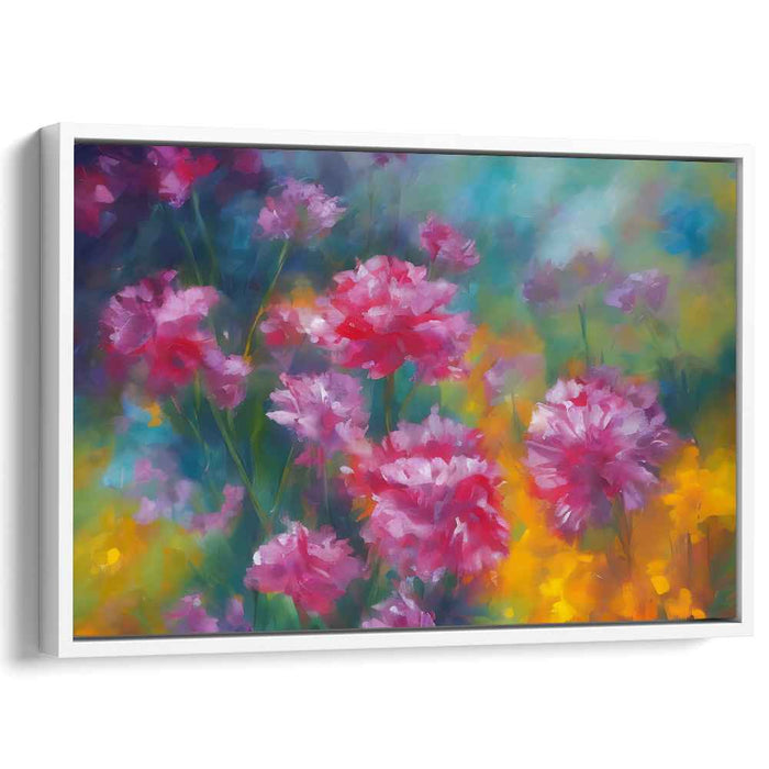 Blush Petal Whispers: Impressionistic Pink Floral Canvas Art Print