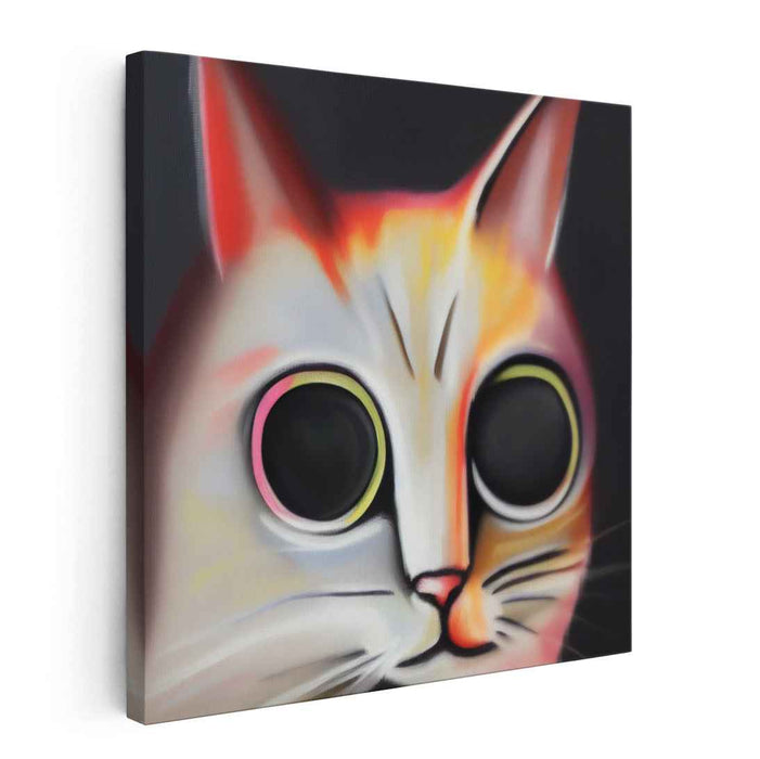 Hypnotic Gaze: Surreal Pop Art Cat Portrait